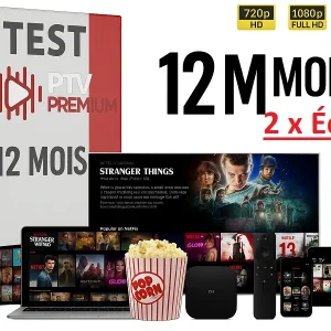 Abonnement IPTV 12 Mois 2 Écrans